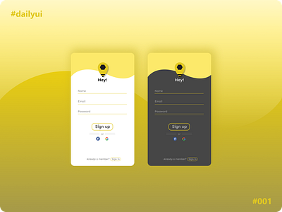 Sign up - #dailyui #001 001 dailyui