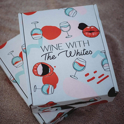 6ft6 Wines - Wine with the Whites design illustration packaging design