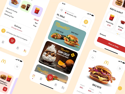 McDonald's - Concept animation app application branding dashboard delivery design eat eating food food app food order illustration mcdonalds mobile app order ui ux