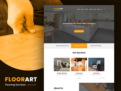 FloorArt - Flooring Services PSD Template business psd template psd templates