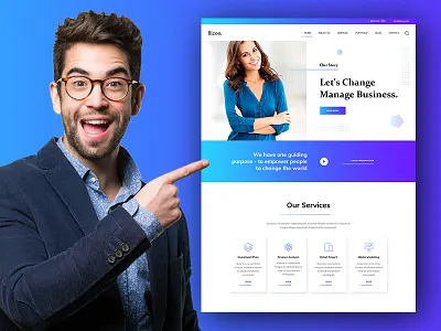Bizoo - Business & Corporate PSD Template psd templates