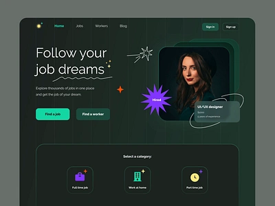 Web Hiring Platform design employee employer freelance freelance marketplace freelancer hiring job job board job offer job posting marketplace platform portal web web design