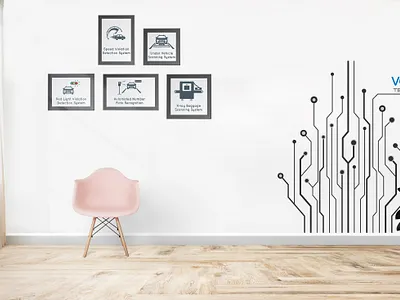 Wall design for the Vehant branding design illustration