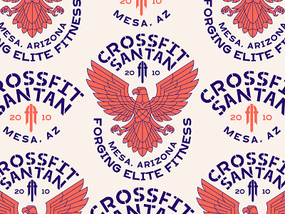 Crossfit Santan Merch apparel badge branding clothing design fitness geometric graphic design gym illustration line lineart lockup logo merch minimal monoline typography