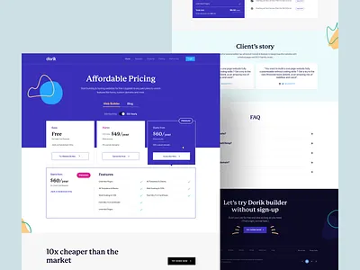 Dorik - no-code page builder app design branding builder cleaan design illustration logo minimal nocode ofspace page typography ui uidesign uiux ux vector webflow website website design