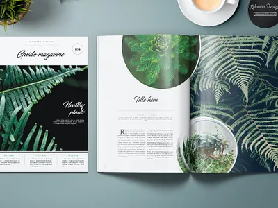 Guido Eco Garden Magazine 3d animation branding brochure catalog clean design graphic design illustration indesign logo magazine mockup motion graphics print printable template