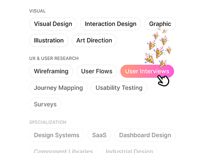 Form Pills app apply branding click design form form pills gradient mouse party pills reaction select selection site snippets ui user interviews ux visual
