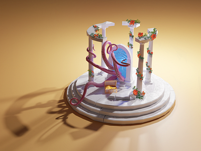 Portal 3d art blender cg color concept illustration light portal