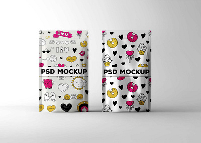 New Pouch Label Mockup art colouring design food graphic design label mockup new pouch print printed psd unique