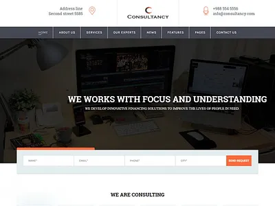 Business Consulting HTML Website Template business consultation consulting html templates illustration online store wordpress theme