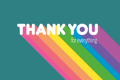 Potential "thank you" card illustration learning typography