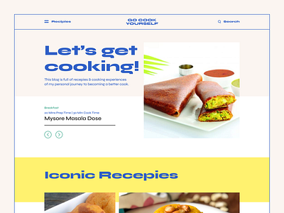 Go Cook Yourself concept design figma food landingpage recipies ui ux