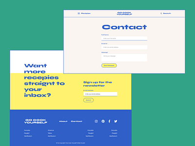 Go Cook Yourself concept design figma figmadesign ui ux