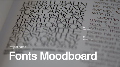 Fonts Mood board case study design design challenge figma text typography ui