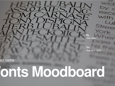 Fonts Mood board case study design design challenge figma text typography ui