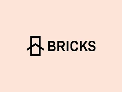 Bricks Concept No. 2 brand branding bricks building construction design house icon identity logo minimalist real estate roof