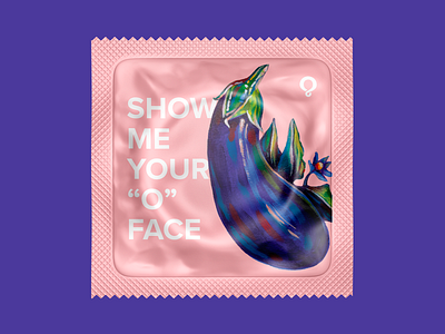 Octavo Condom Wrapper ad specialty bold branding clean condom custom illustration design eggplant fun humor illustration packaging painting pink protection purple self promotion sex sexy wrapper