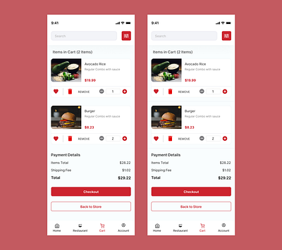 Food Checkout screen app branding design icon illustration typography ui ux