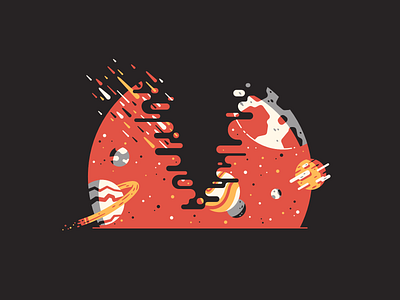 V stands for... 36daysoftype v 36daysoftype08 asteroid comet cosmos disintegration emptiness illustration letter nothing oblivion planet space stars thierry fousse void