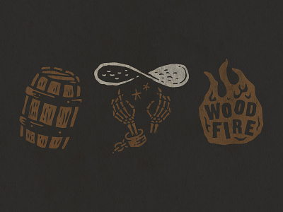 Branding barrel bones pizza branding fire illustration pirate pizza skeleton skull