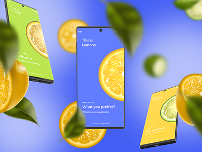 On Boarding Lemon | Daily Design daily design dailyui design finance app graphic design illustration login page login screen mobile mobile app money app money management on boarding onboarding register ui uiux ux vector welcome page