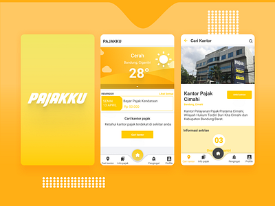 PAJAKKU - Mobile Ticketing for Pay Tax in Indonesia app design ui ux