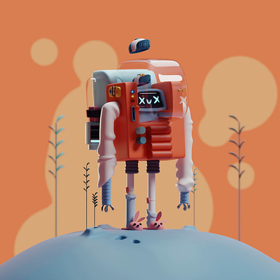 Lo-Fi Cyberpunk animated 3d animation b3d blender cyberpunk cycles illustration isometric low poly motion render robots