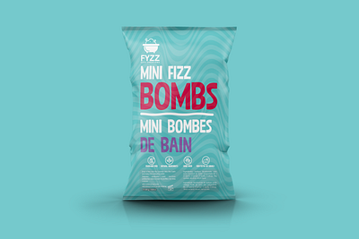 Mini Fizz Bombs Label and Packaging Design branding design illustration label label packaging labeldesign logo package design packaging design ui