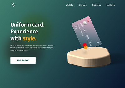 uniform credit card app design illustration ui ux web