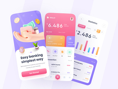 New Wallet Concept Design 🙌 3d 3d animation animation app branding design dribbble graphic design illustration logo motion graphics ui ux