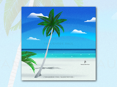 Beach Morning design graphic design illustration vector