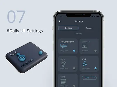Settings #DailyUI #007 daily 100 challenge design figma mobile app design settings ui