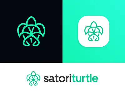 🐢 SatoriTurtle Logo Branding art branding design illustration logo minimal turtle