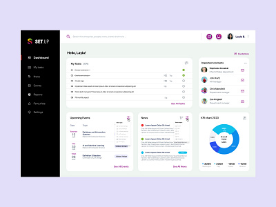 SET.UP dashboard branding dashboard design figma logo portal webdesign