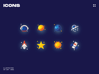 GOODNIGHT ICONS app design icon illustration isometric sketch space ui vector web