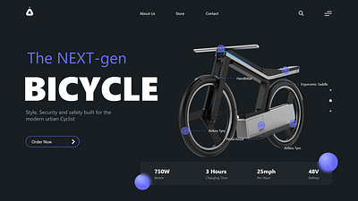 The Next gen Bicycle branding design ui ux webdesigning