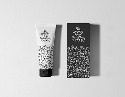 The Original Skin Numbing Cream - Packaging Design branding design designer graphic design illustration logo logodesign logos minimalism packaging packaging design pattern tattoo vector