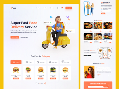 Food Delivery Site Wireframe