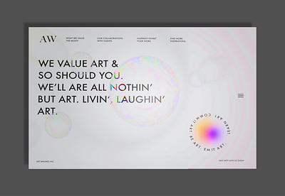 AW Bubble Website mockup // adobexd branding bubble design graphic design illustration logo mockup prototype typography ui ux vector website website design website mockup