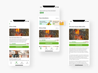 Charity App @dailyui beneficence benevolence charitable charity donate donation foundation fund green philanthropy ui ux welfare