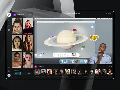 Luna Park 3d app call chat collaboration interface video