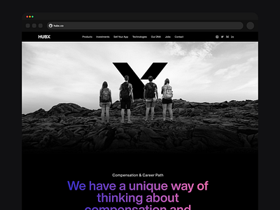 HUBX: Website Details animoji black design hub illustration ui vector web x