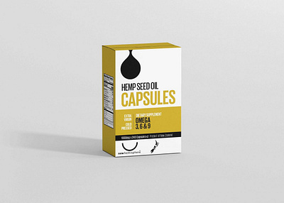 Premium Oil Capsules Box Mockup bottle branding design hemp seed natural new oil packaging premium psd mockup supplement