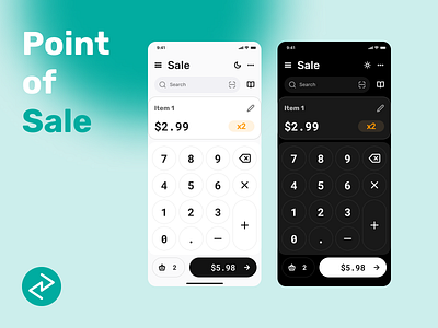 POS Concept app calculator design icon typography ui ux vector