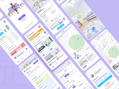 My Safe Stay app design figma ls store grpahics real state real state app real state design real state ui rent design rental app ui