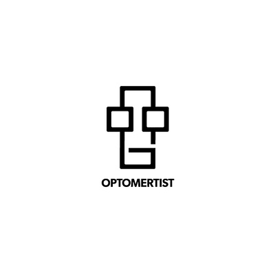 Optometrist logo concept black brand branding business design glasses graphic design icon illustration illustrator line logo minimalistic new logo simple vector white