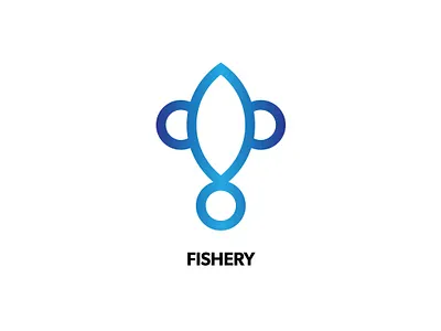 Fishery logo concept animal animal logo brand branding design fish gradient gradient logo graphic design icon illustration illustrator line logo new logo vector