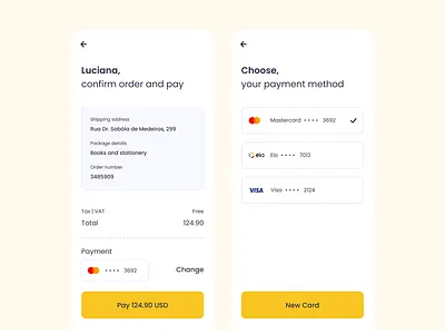 Payment Checkout app ui ux