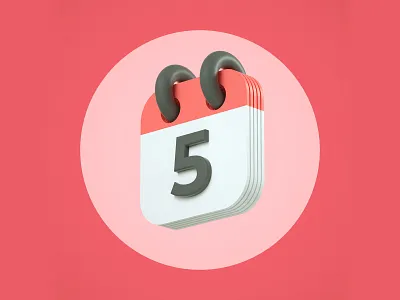 Calendar 3d 3d art 3d artist c4d calendar cinema 4d design illustration logo render ui