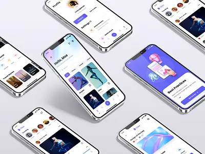 Mobile app screens app design design system figma interface ios ios app mobile app ui ui kit ux